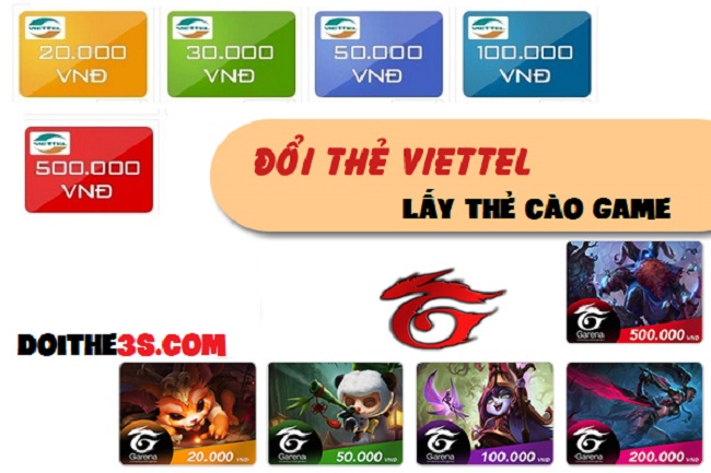 Doi the game sang VND
Quy đổi thẻ điện thoại sang tiền